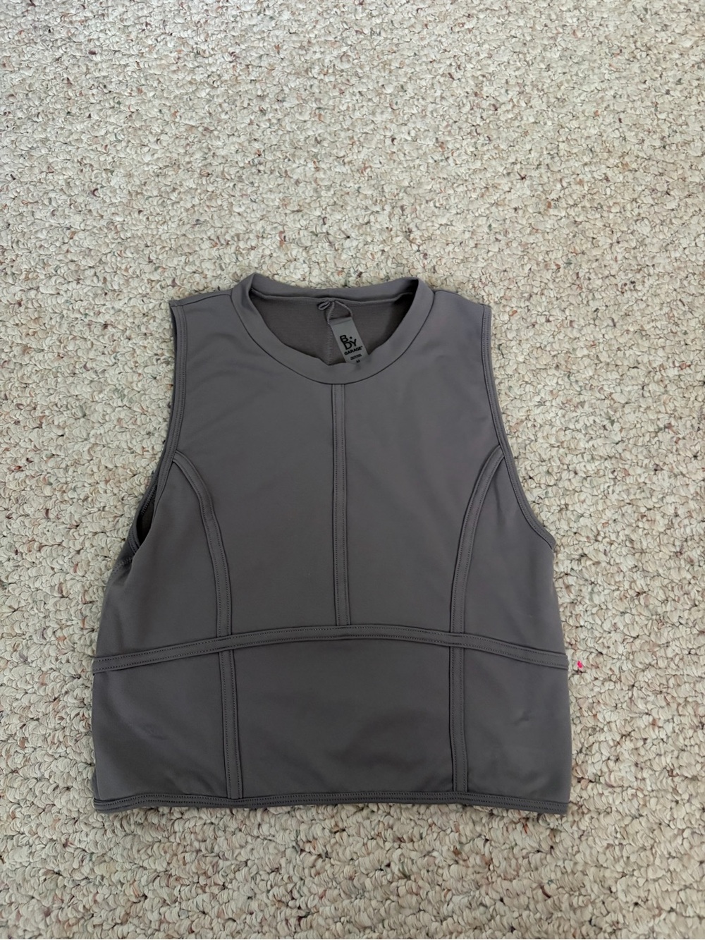 Garage Sleeveless Athletic Crop Top - Gray